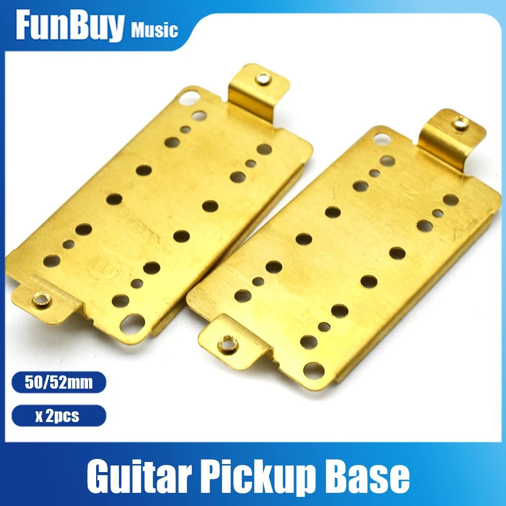 1pair Brass Humbucker Guitar Pickup Base Plate Baseplate 50mm Pole Spacings for Lp Electric Guitar Replacement Parts