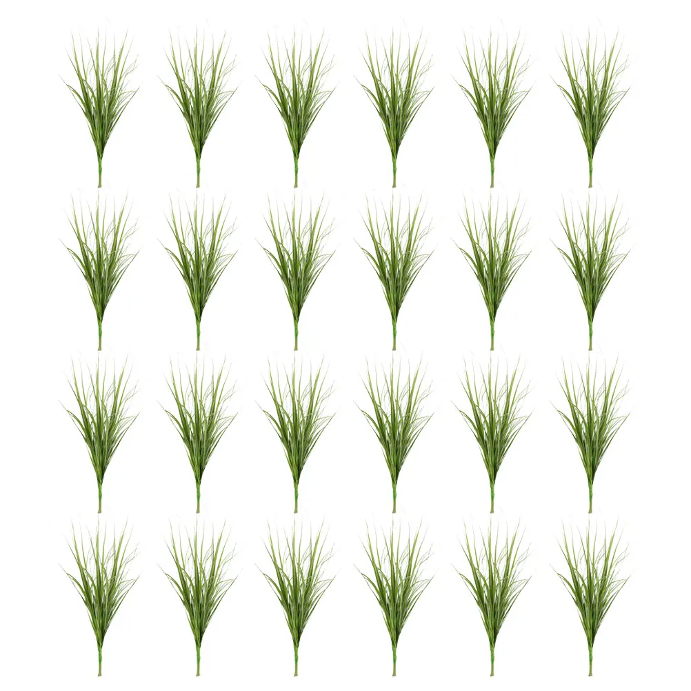 

24pcs Artificial Plants Green Shrubs Decorative Indoor Outdoor Fake Lawn Material Weather Resistant Safe Materials