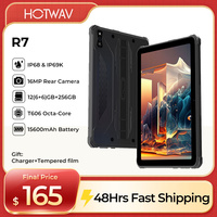 HOTWAV R7 Rugged Android Tablets 10.1 Inch HD+ Display 16MP Main Rear Camera 15600mAh Battery 8 Core 4G Rugged Tablet PC