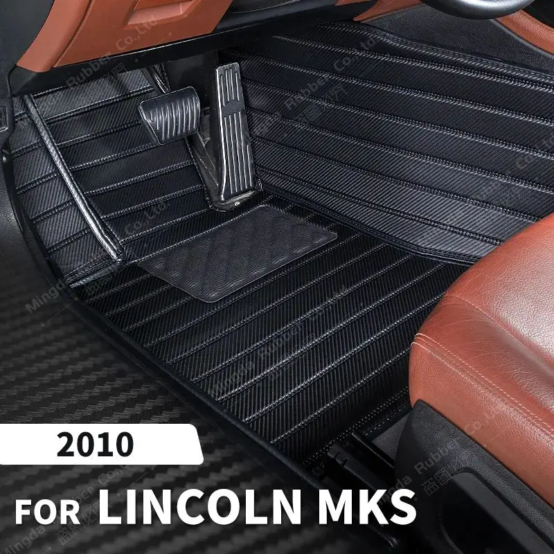 

Custom Carbon Fibre style Floor Mats For Lincoln MKS 2010 Foot Carpet Cover Automobile Interior Accessories