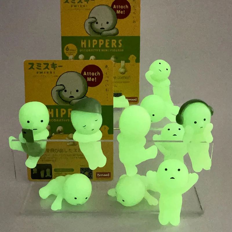 New Smiski Hippers Sonny Angel Recorative Q Version Mini Figures Glow In The Dark Doll Blind Box Toys Collection Christmas Gifts