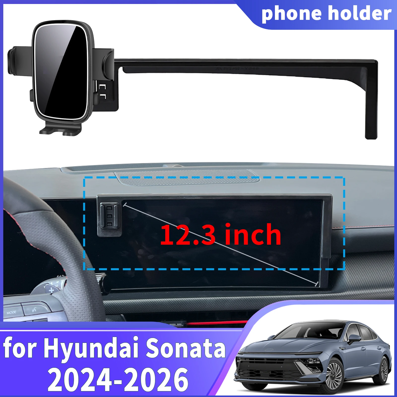 

fit for Hyundai Sonata 2024 2025 2026 N-line Navigation Phone Holder Mount Customized Car accessoires