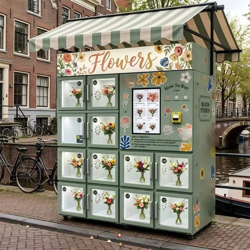 Distributeur Automatique De Fleurs Commercial | Vending Machine De Fleurs Pour Rue Et Centre Commercial