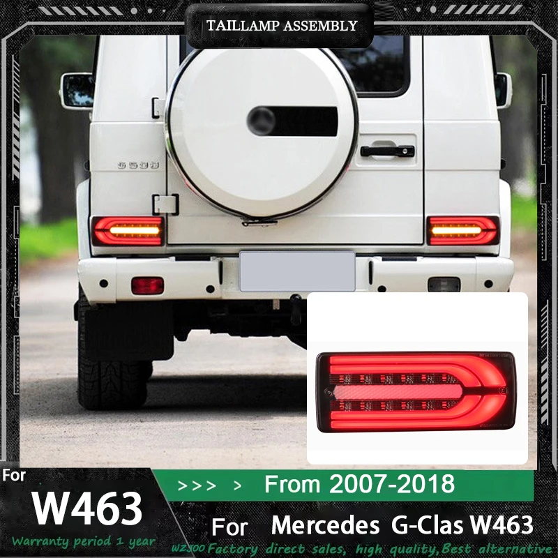 

Car Lights For Benz G350 G500 Taillight W463 G55 G63 Rear Lamp 2007-2017 LED DRL Rectangle Design Rear Automobile Accessories