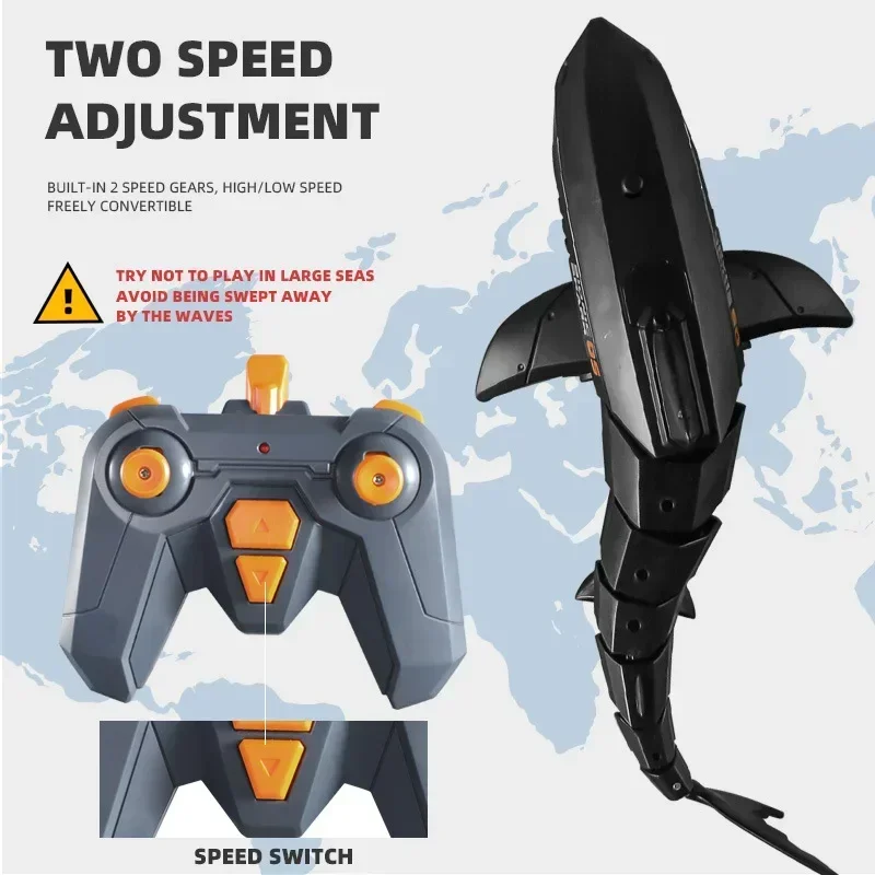 Rc Wal Hai Spielzeug Roboter Fernbedienung Tiere Marine Leben Badewanne Pool Elektrische Fisch Kinder Bad Spielzeug für Kinder Jungen U-boot