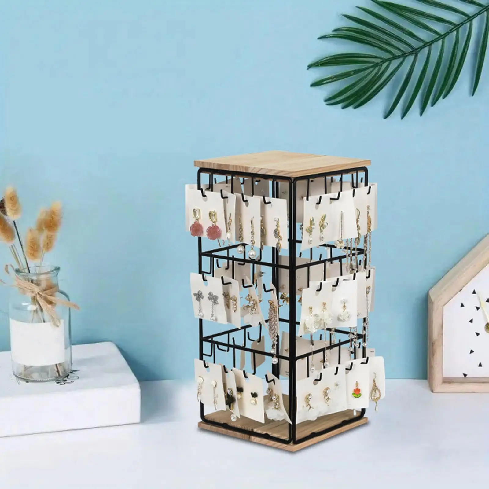 

Подставка для сережек, держатель-органайзер для ювелирных изделий, подставка для ювелирных изделий, башня для аксессуаров для волос, серьги, подвеска, витрина для туалетного столика