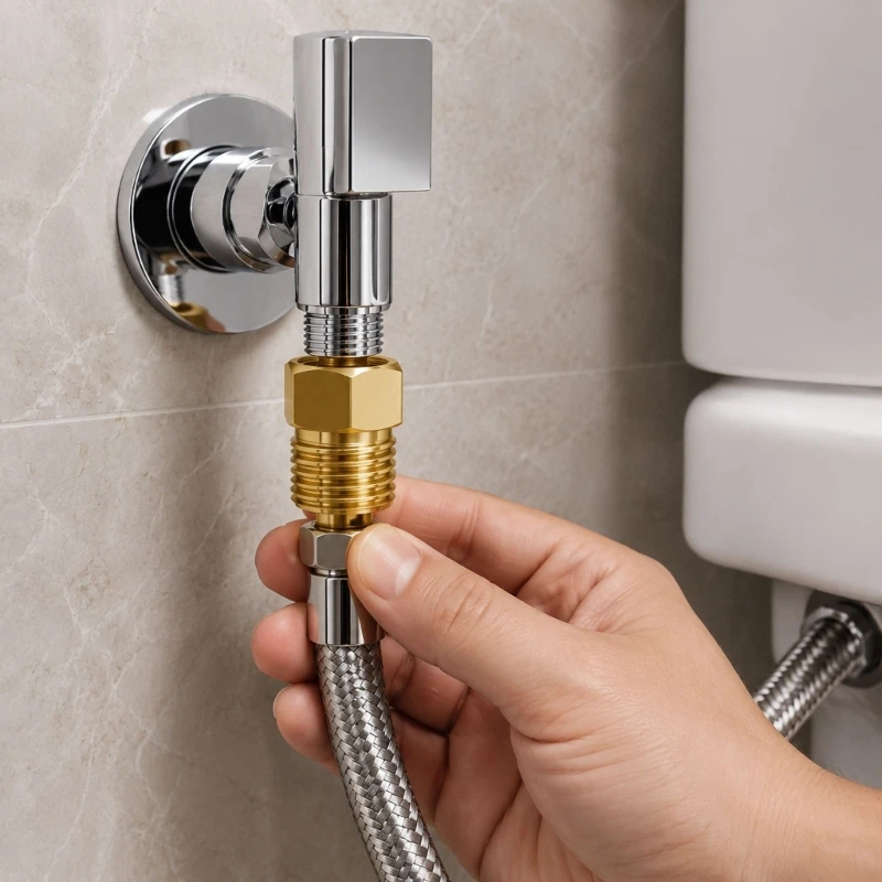 Toilet Drain Backflow Check Valves in Brass with Threaded Six-Sided Body for Bathroom Repair and Odor Return Control