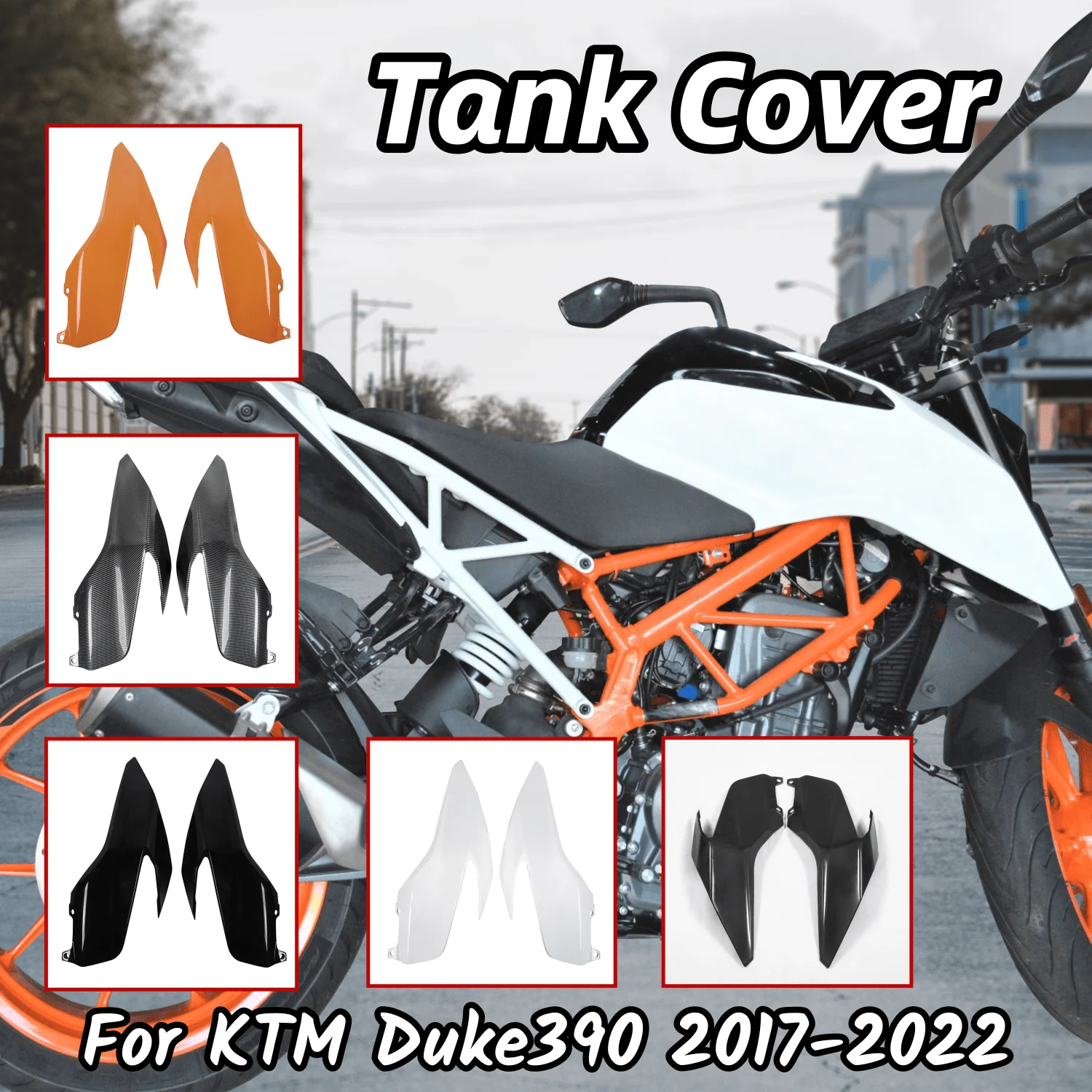 For KTM Duke 125 200 390 Motorcycle Oil Gas Tank Side Protective Cover Fairing DUKE390 DUKE125 2017-2023 Fuel Tank Side Panels