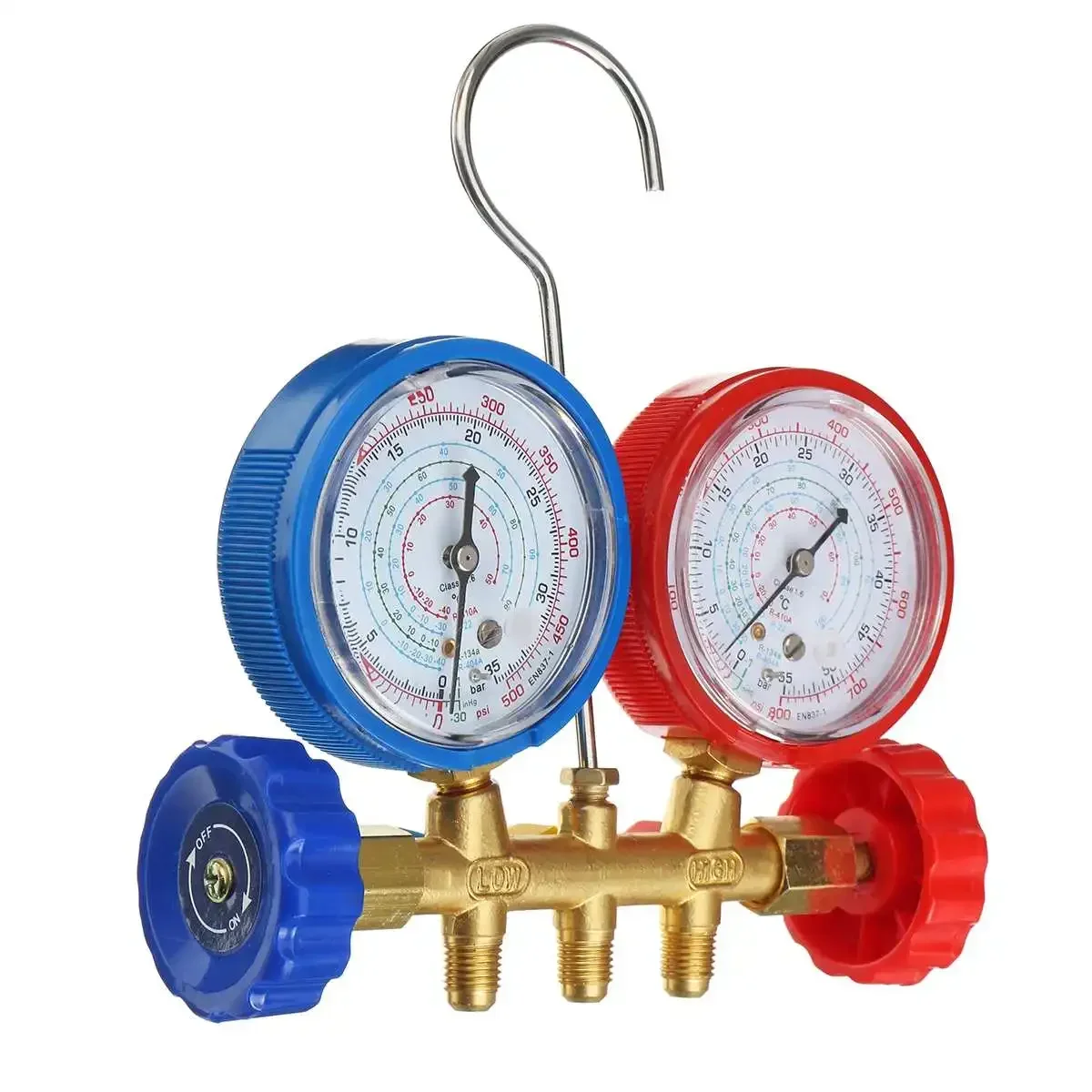 High-precision Manifold Gauge Refrigerant Device Pressure Gauge Refrigerant Filling Device With Connector R410a R22 R134a R40