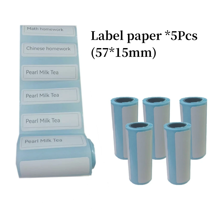 Thermal Print Paper 57mm Label Sticker Self-adhesive Colorful Paper Mini Printer Printing Replacement Accessories Parts X1 X2 X3