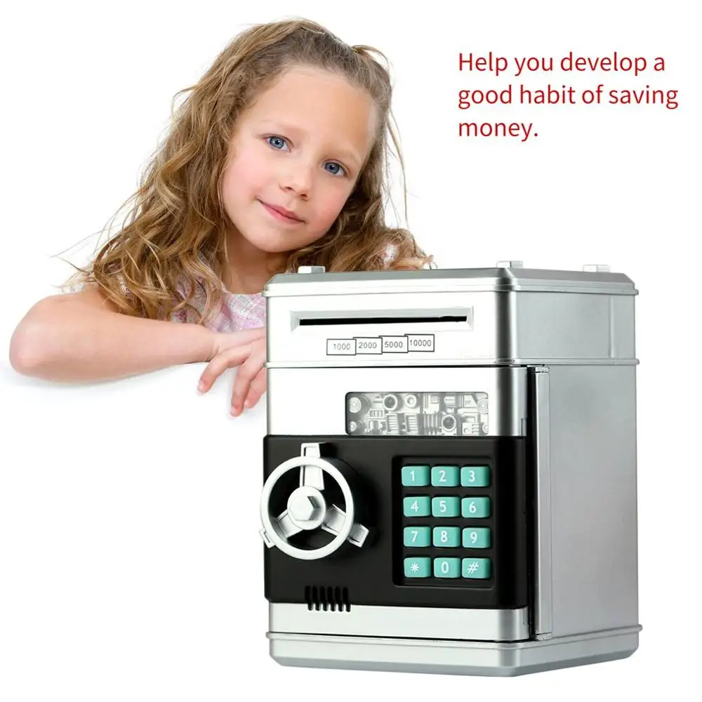 Hot Piggy Bank Mini Money Box ATM Smart Password Piggy Bank Money Roller Savings Box With Security Combination Lock Child Gift