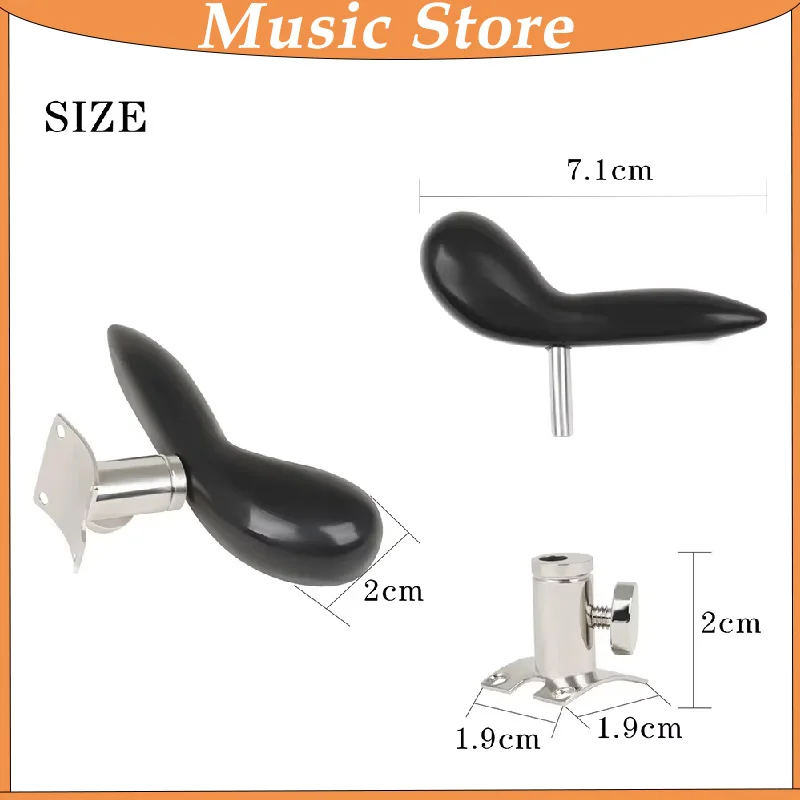 ABS+Metal Bassoon Accessories Large Tube Hand Rest Handle Base Set Woodwind Musical Instrument Part
