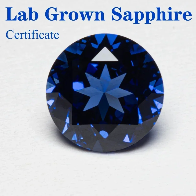 

Top Lab Grown Sapphire Circular Royal Blue VVS1 Perfect Charms Beads Diy for Jewelry Making Materials Selectable AGL Certificate