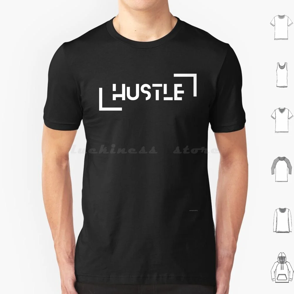 Hustle Design T Shirt Big Size 100% Cotton Hustle Motivation Inspiration Business Work Grind