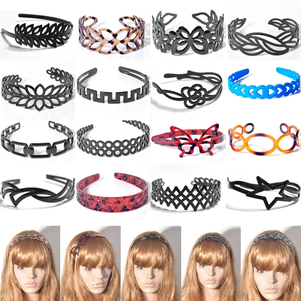 2ピースレディ女性アリスヘアアクセサリーバンドカチューシャウェディングプラスチック魅惑的なギフト