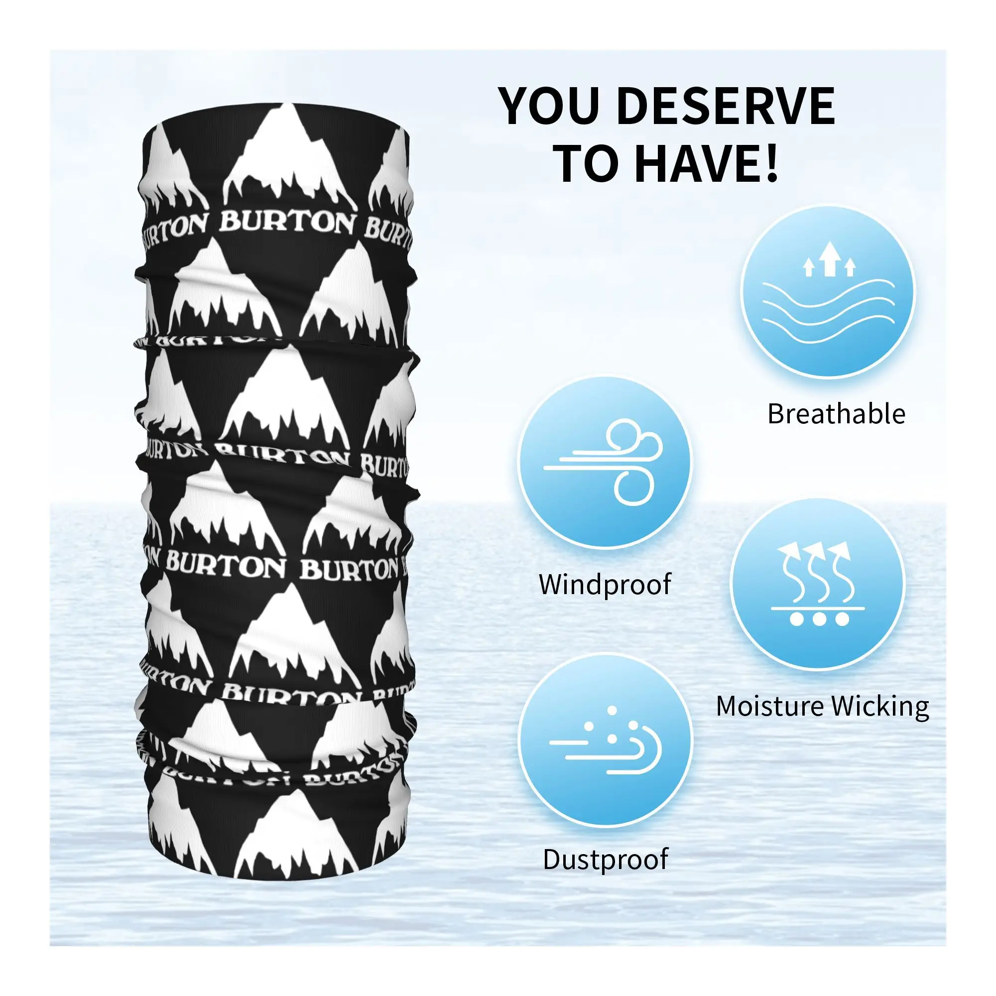 사용자 정의 B-Burtons Neck Gaiter 남성 여성 방풍 겨울 스노우 보드 스키 두건 스카프 하이킹