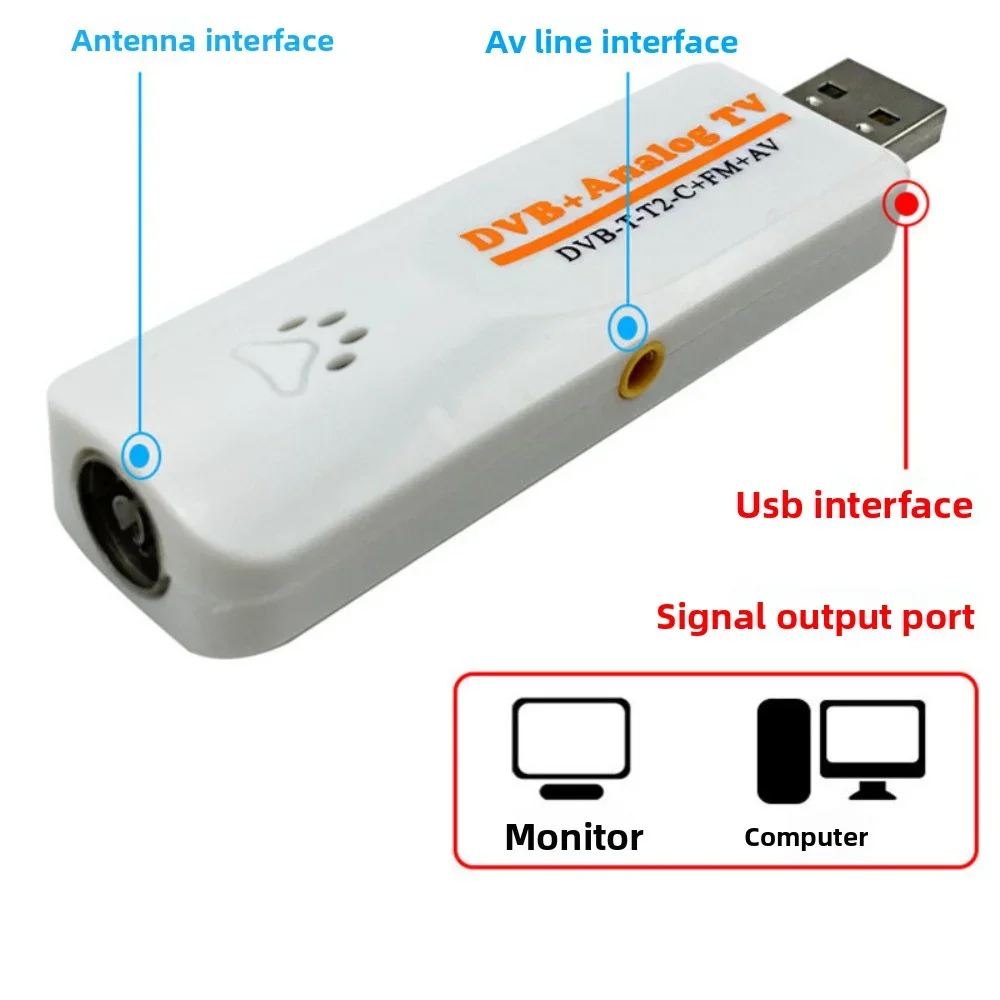 الرقمية DVB t2 PVR التناظرية USB عصا التلفاز موالف دونغل PAL/NTSC/SECAM مع هوائي استقبال HDTV عن بعد ل DVB-T2/DVB-C/FM/DVB/AV