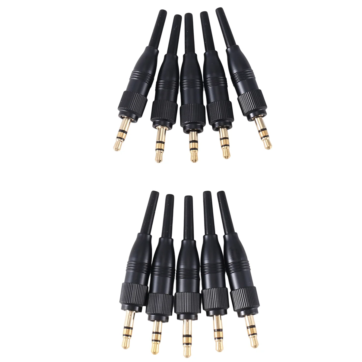 OIIRGO-10Pcs conector de bloqueo de Audio de tornillo estéreo de 3,5mm y 1/8 pulgadas para Sennheiser para Sony D11/V1/P03 adaptador de enchufe de repuesto para micrófono