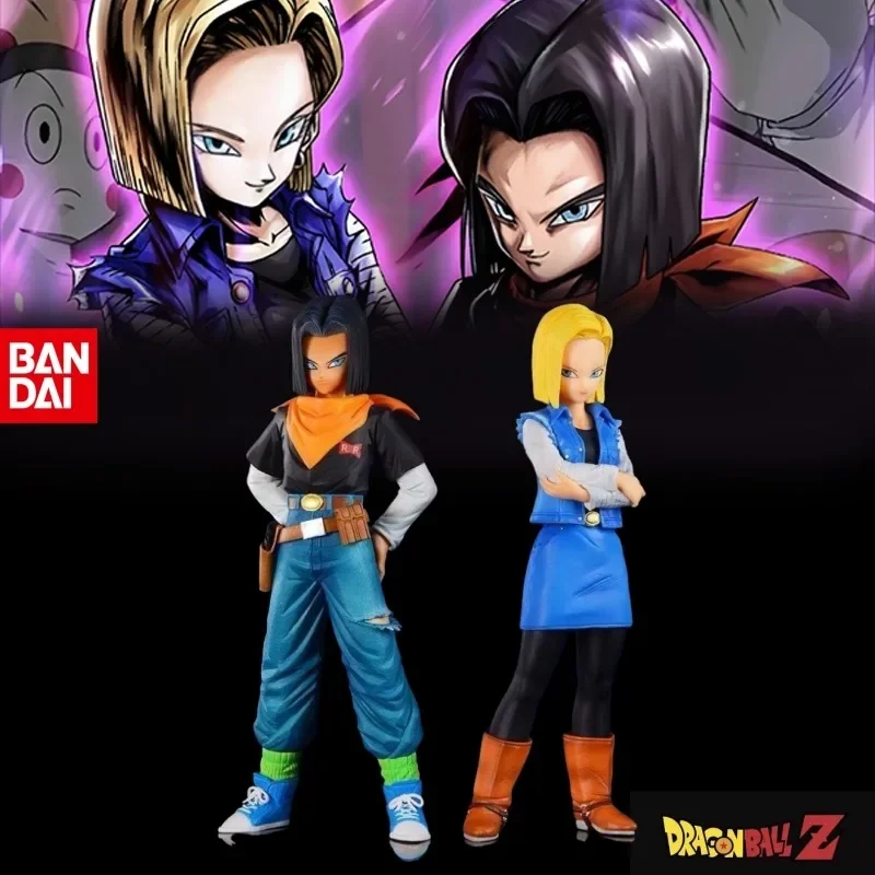 子供のためのドラゴンボールZアクションフィギュア,Android 17, Android 18, PVC,コレクションモデル,おもちゃ,クリスマスプレゼント