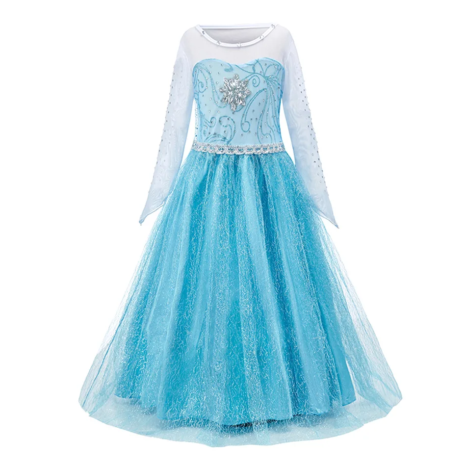 Disney Frozen Princess Dress Baby Girls Elsa Anna Cosplay Costume Halloween Costume Role-play Carnival Birthday Party Clothing