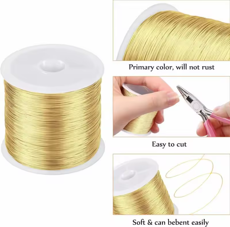 1-100m Soft Brass round Wire Dia 0.1mm 0.2mm 0.3mm 0.4mm 0.5mm 0.6mm 0.7mm 0.8mm 0.9mm 1.0mm-3mm Brass Wire Brass Metal Wire - Image 4