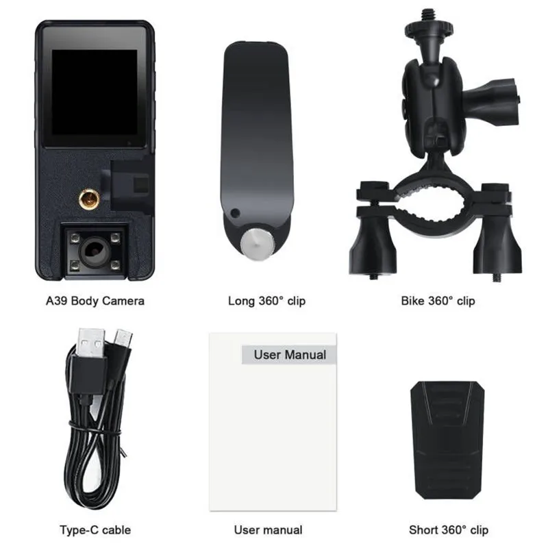 Vandlion A39 1080P Action Cam Infrarot-Nachtsicht Full HD Mini-Kamera Dashcam Kleiner Camcorder 180 Grad am Körper getragene Kamera – Detail 1