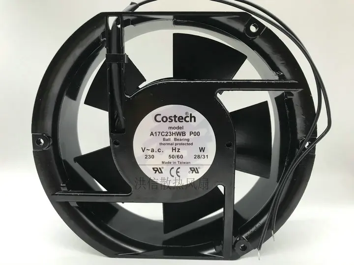 

COSTECH A17C23HWB AC 230V 28/31W 172x150x51mm 2-Wire 170mm Cooling Fan