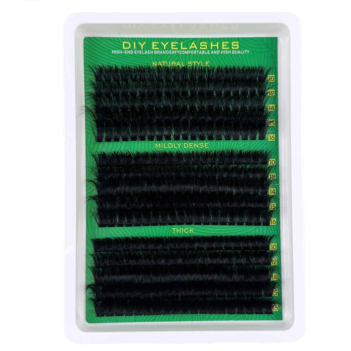 DIY Faux Mink Eyelashes 60D80D100D200D300D Fluffy Individual Lash Extensions, 5D Effect 0.07mm Curled Dramatic Lashes 10-16mmMix