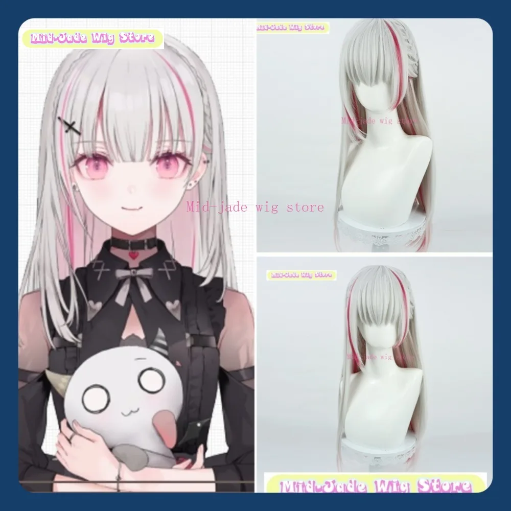 

Mid-jade Wig Store Nijisanji Selen Tatsuki Cosplay Wig Anime Game Role-playing Halloween Party Costume Props Synthetic Hair