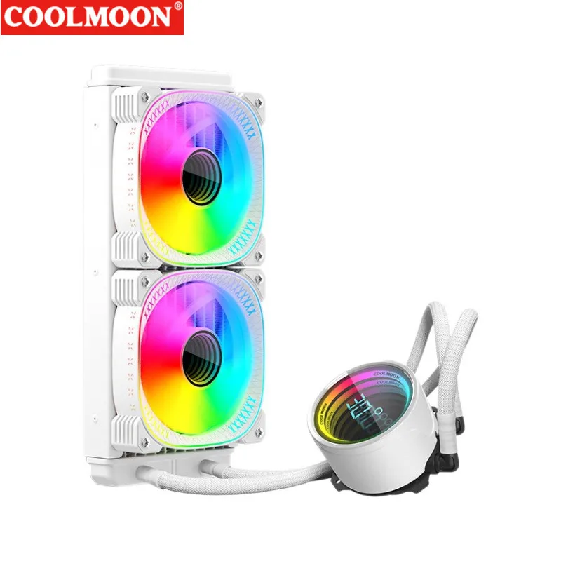 Computer Digital Display 240 Water Cooled Host Integrated ARGB Silent Temperature Control AMD Multi Platform CPU Heat Sink Block