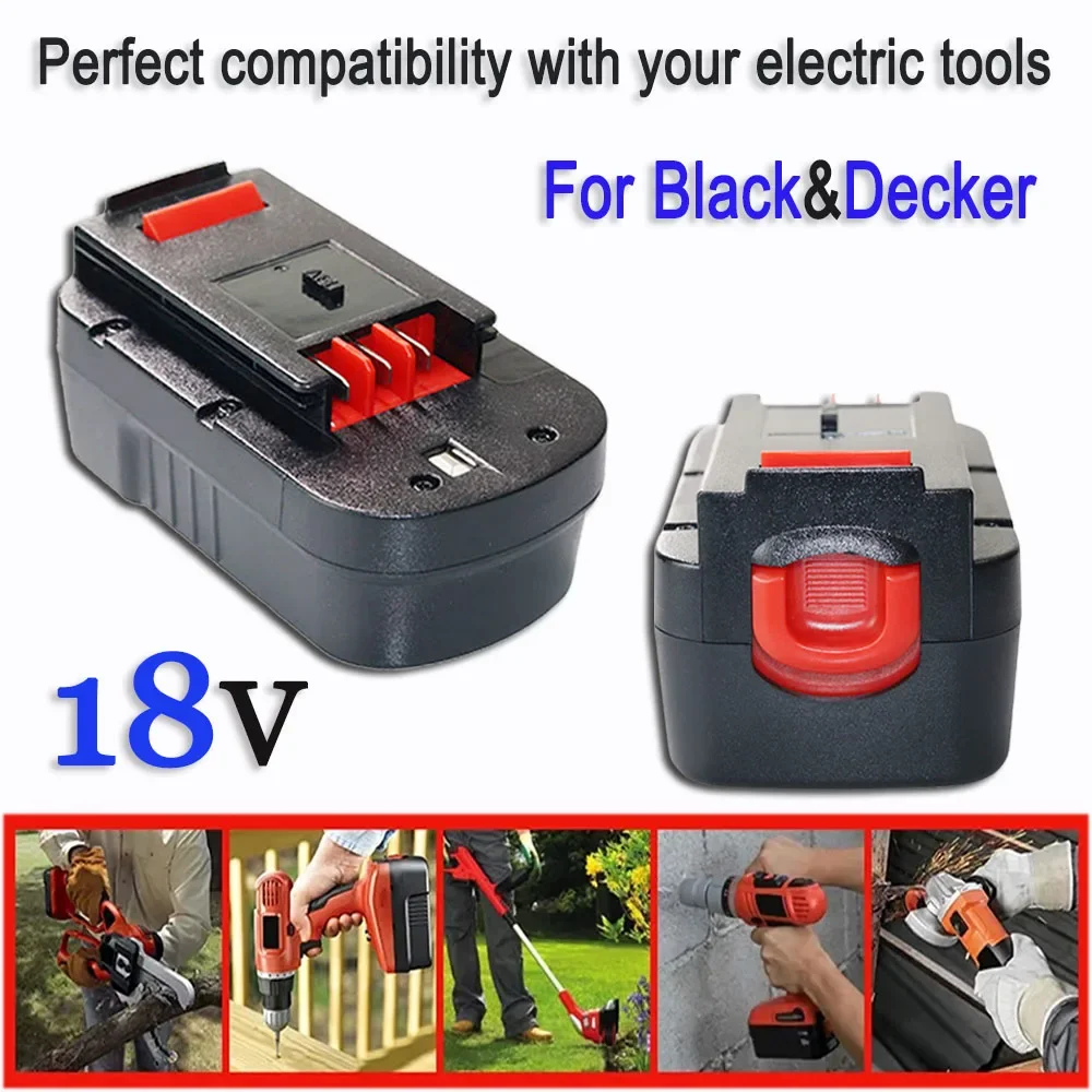 For Black&Decker 18V 6.0/8.0/10Ah Rechargeable Electric Tools Battery,Strong power and long-lasting endurance