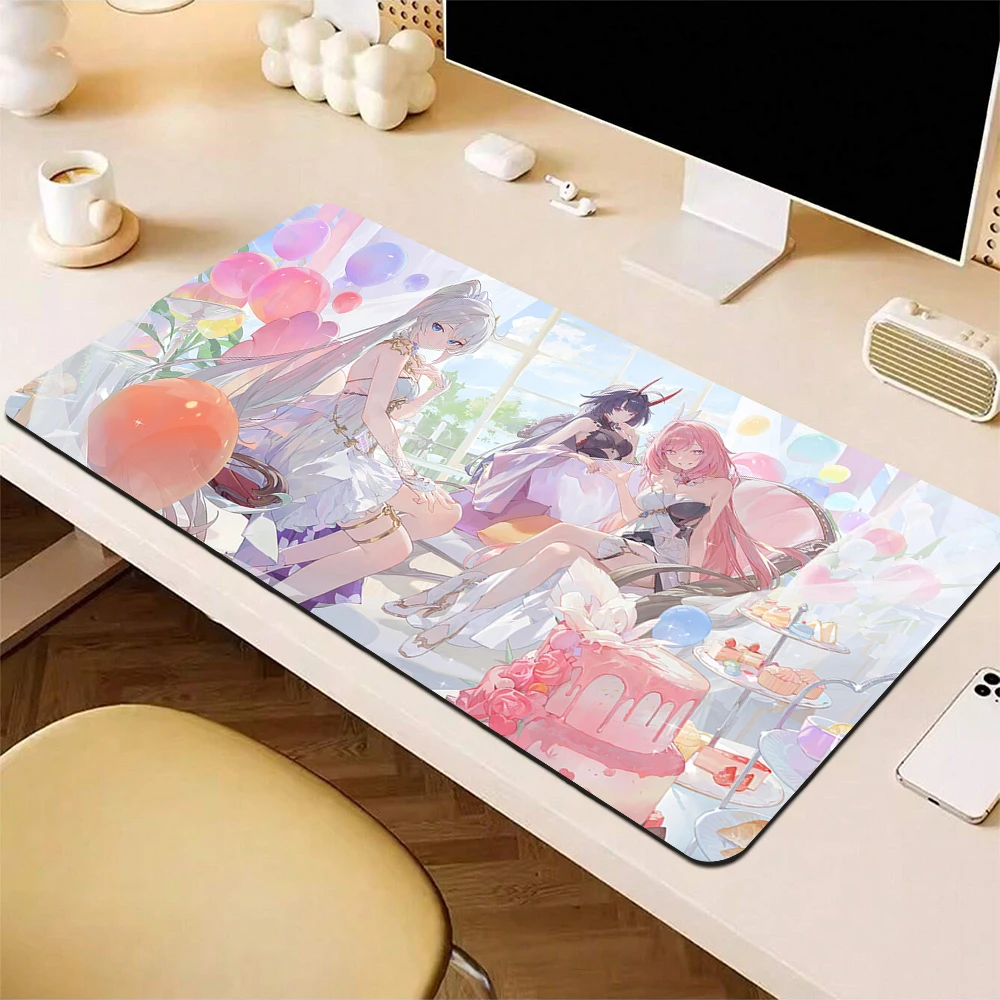 Grande HD Print Gaming Mouse Pad, Anime Girl Gamer Mousepad, Computer Desk Mat, Teclado Do Escritório, Tapetes De Mesa De Borracha