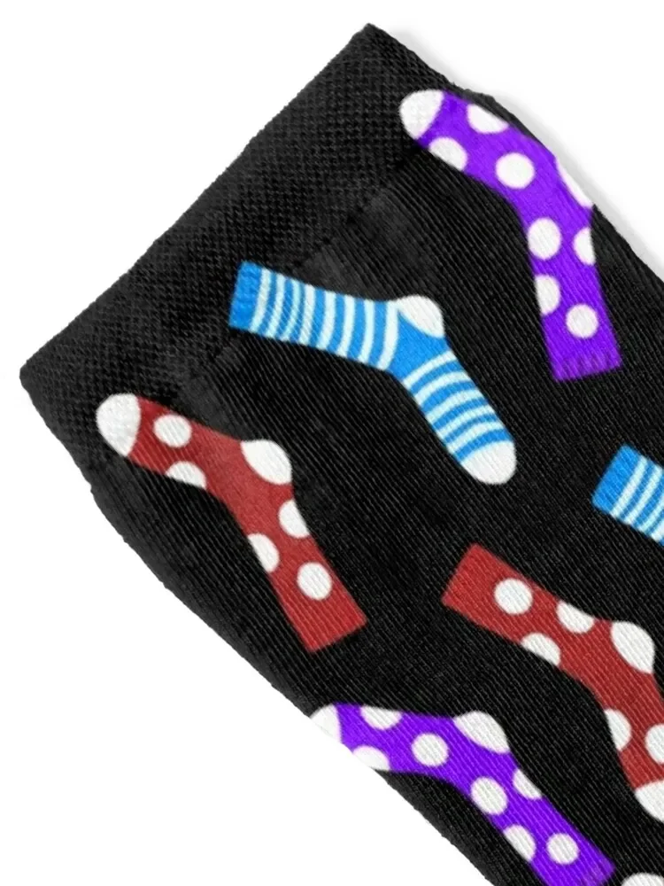 Odd Sock Print - Black Socks New year's designer Socks Men's Women's