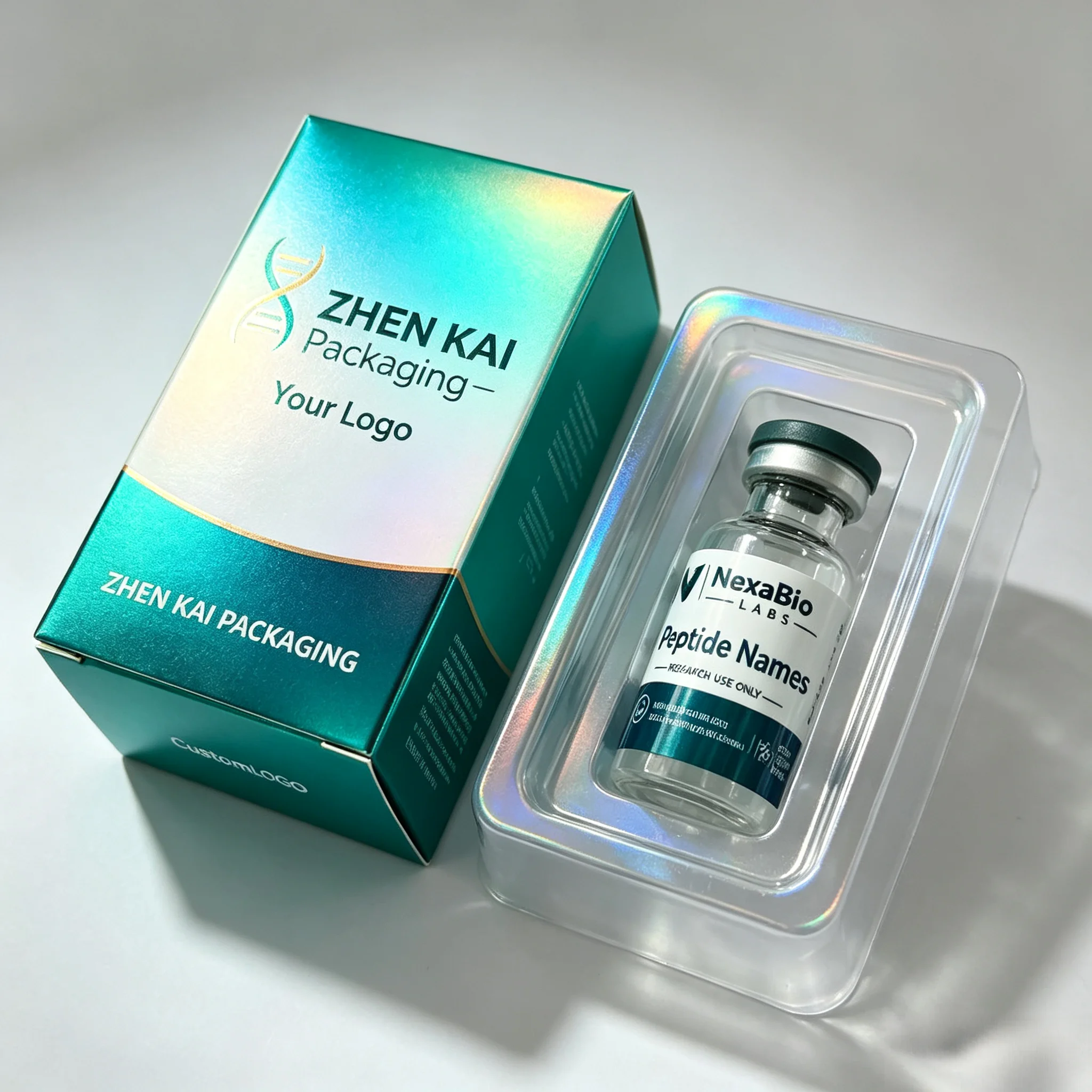 Custom 2ml 5ml Professional Laboratory Research Vials Vinyl Self‑adhesive Peptide Bottle Label Stickers Low Temperature Resistan