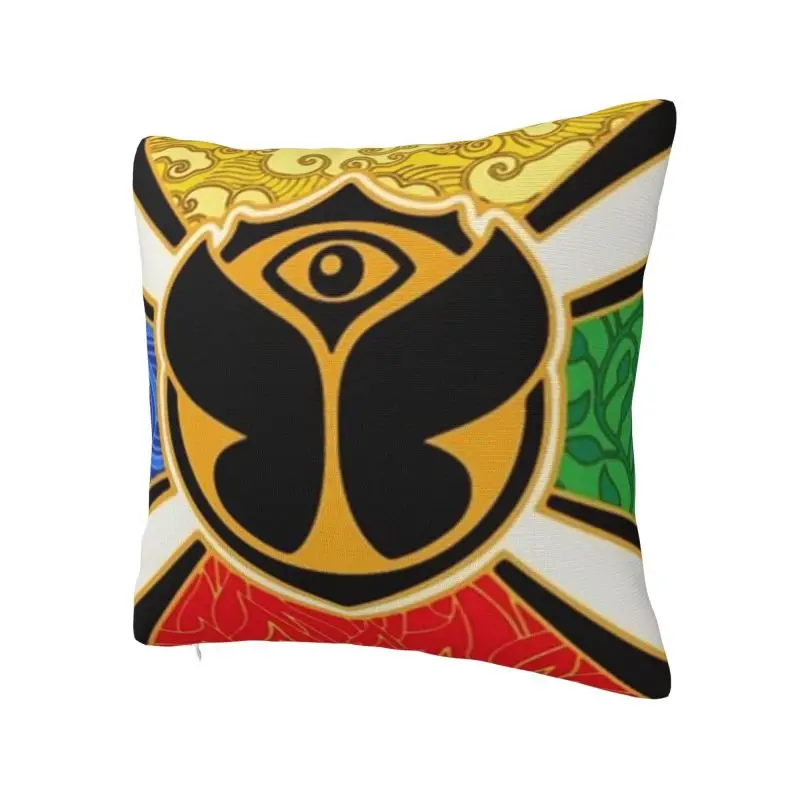 Custom Tomorrowland Flag Pillow Case 45x45cm for Sofa Nordic Cushion Cover Velvet Pillowcase