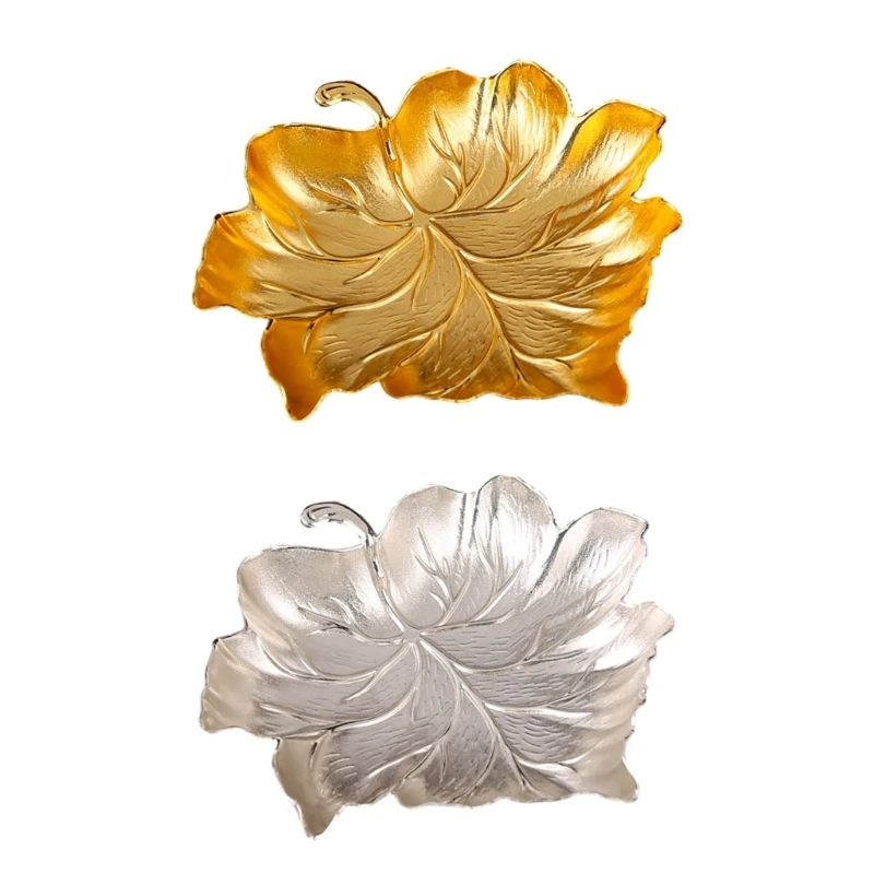 

91AF Pattern Zinc Alloy Trinket Plate for Jewelry Storage and Showcase Earrings and Necklaces Accessories Holder