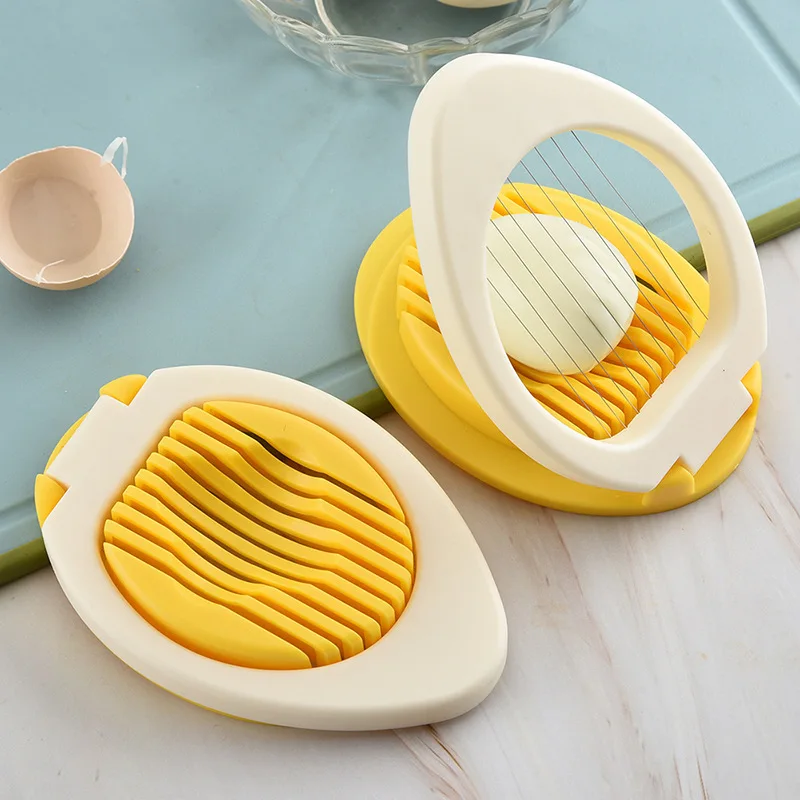 1pc Stainless Steel Multi-purpose Egg Cutter Light and Convenient Creative Egg Slicer Egg Divider Kitchen Accessory