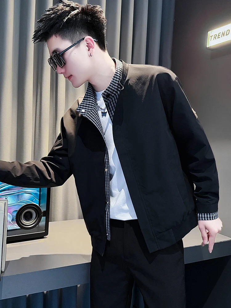 

Повседневная мужская куртка с воротником-стойкой, удобная Sli, весенне-осенняя брендовая верхняя одежда Faion, универсальный крутой топ для молодежи