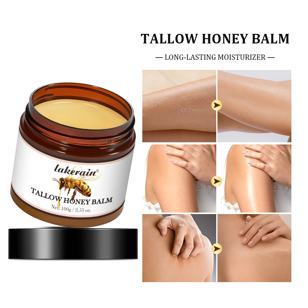 Honey Tallow Balm for Face Natural Handmade Lotion Whipped Beef Tallow Cream for Face & Body Sensitive Skin for Men & Women view 5