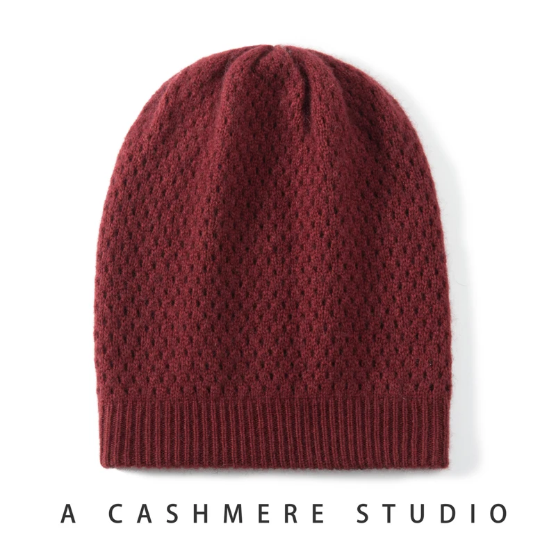 MERRILAMB Winter Knitted Cashmere Hat for Women Thicken Double Layered Design Beanie Hats Outdoor Soft Warm Cap Knit Bonnet 2023