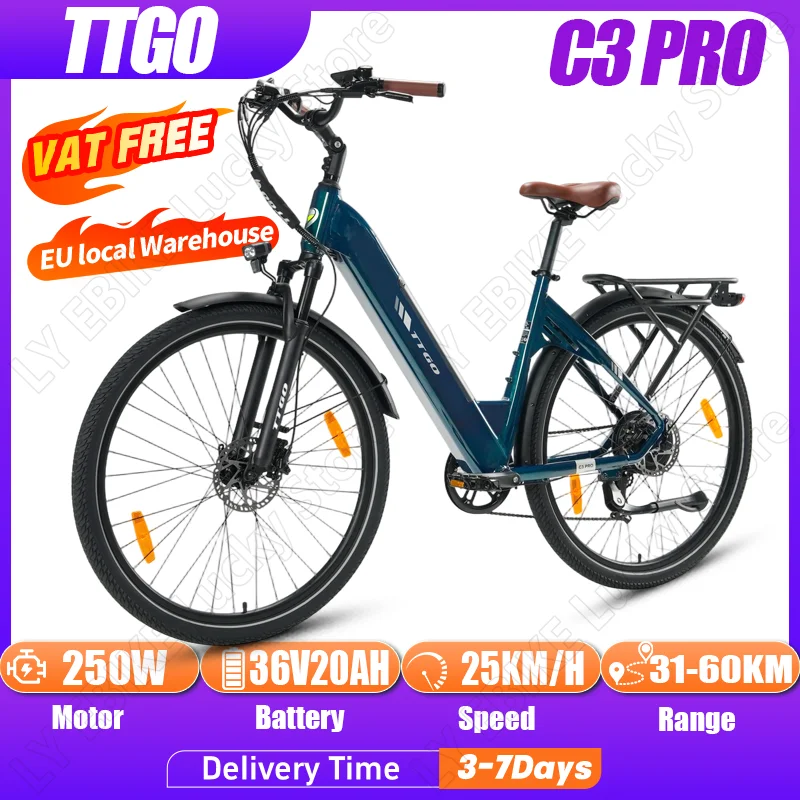 Vélo électrique 250W avec moteur central BaFang, batterie lithium 36V20AH, freins à disque hydrauliques, pneus de 28 pouces, vélo électrique pour adultes
