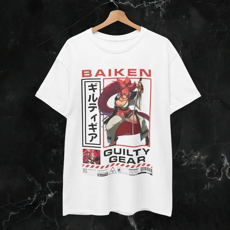 GUILTY GEAR Baiken Anime T Shirt Softstyle Unisex FGC Shirt Gaming Streetwear Graphic T-Shirt