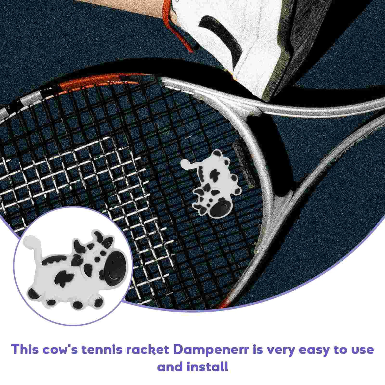 6 Pcs Racket Shock Absorber Grips Rackets Absorbers Tennis Dampener Dampeners Animal Shape Vibration Racquet Silicone Modeling