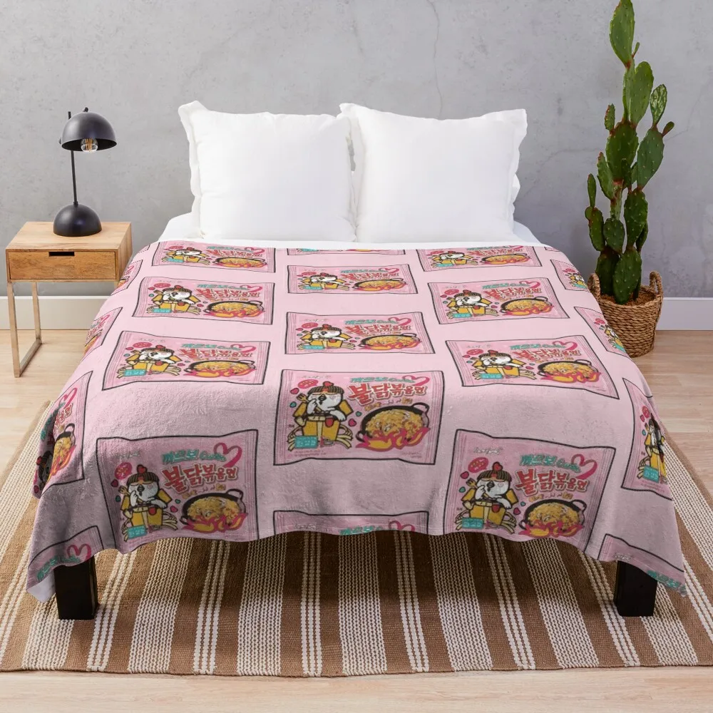 Samyang Carbonara Throw Blanket Soft Plush Plaid blankets ands For Sofa Thin Custom Cute Plaid Blankets