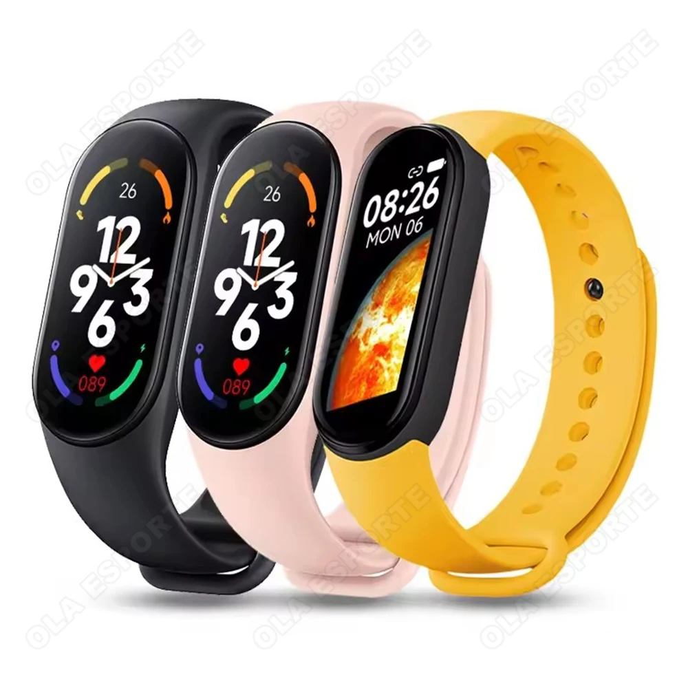 M7 Smart Watch Smartband Heart Rate Smartwatch Fitness Tracker Blood Pressure Waterproof Sport Bracelet Fitness Band 7 Men Women