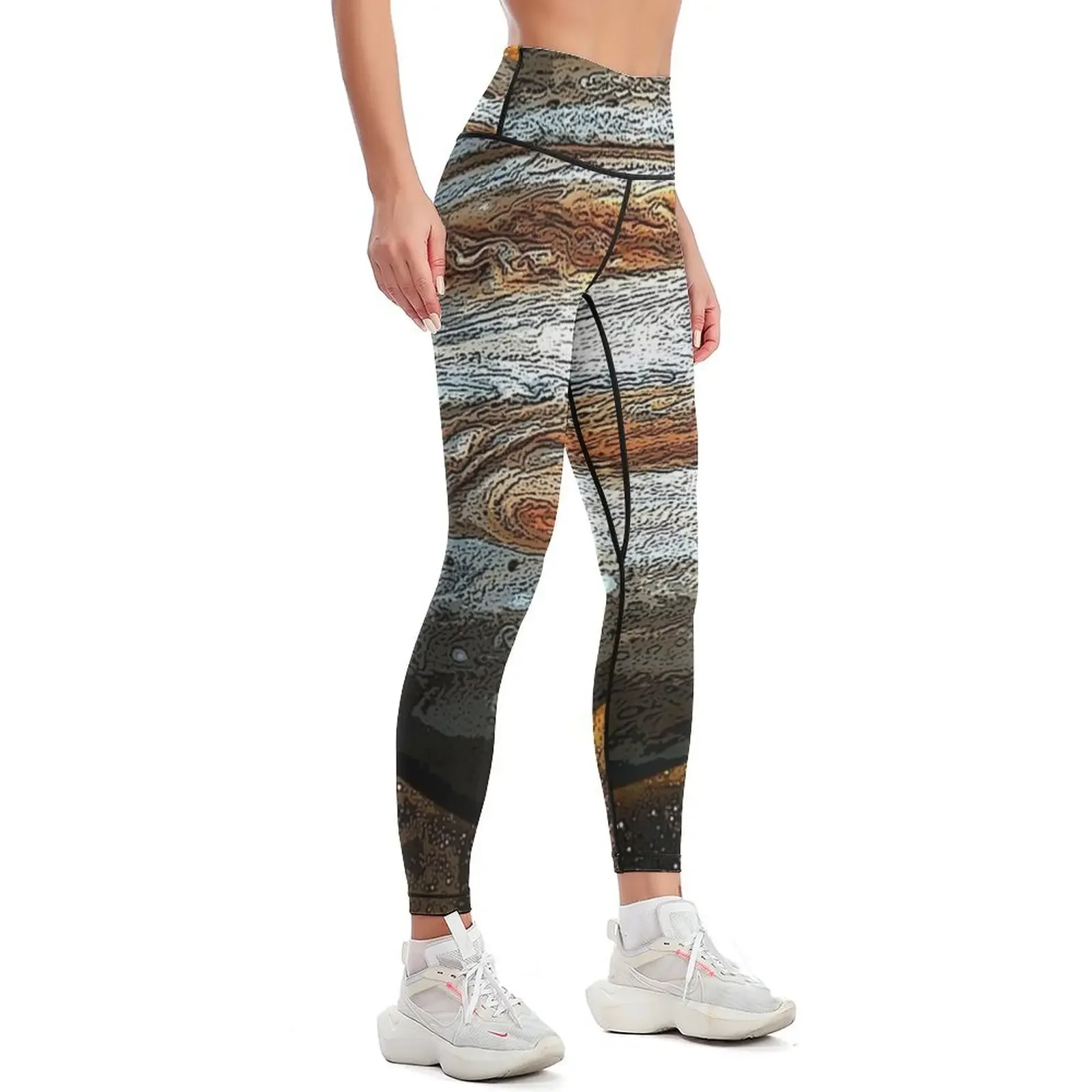 Planet Jupiter in Space Leggings sporty woman gym sports for push up Womens Leggings