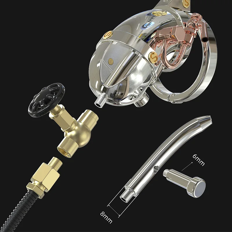 New Chastity Lock Steampunk Serie Vintage Metal Designed Handwheel Catheterization Virginity Device Mechanic Abstinence Chastity