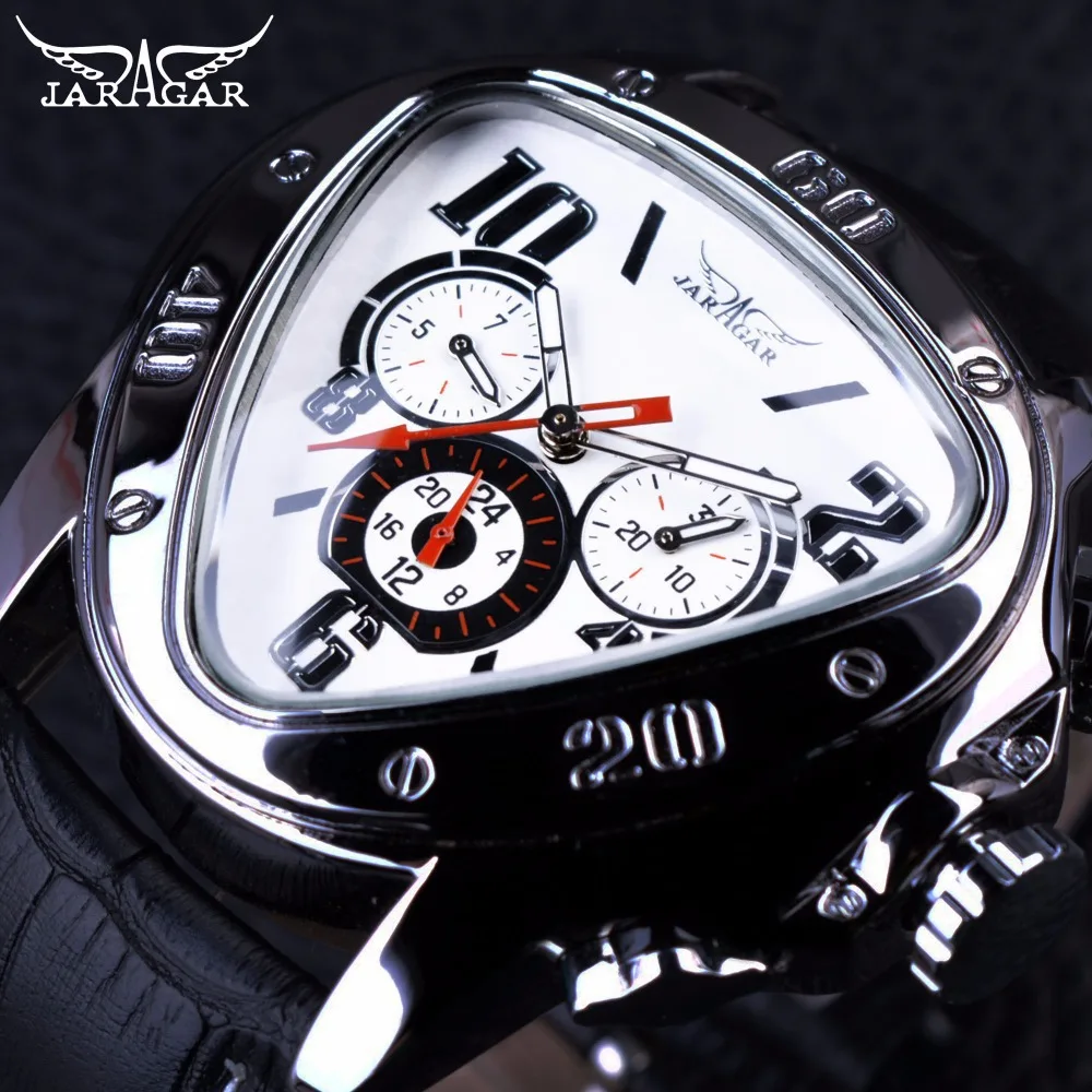 Luxury Automatic Mechanical Watch for Men Chronograph Triangular Dial Sports Watches Cool Man Wristwatch Male Clock Reloj Hombre