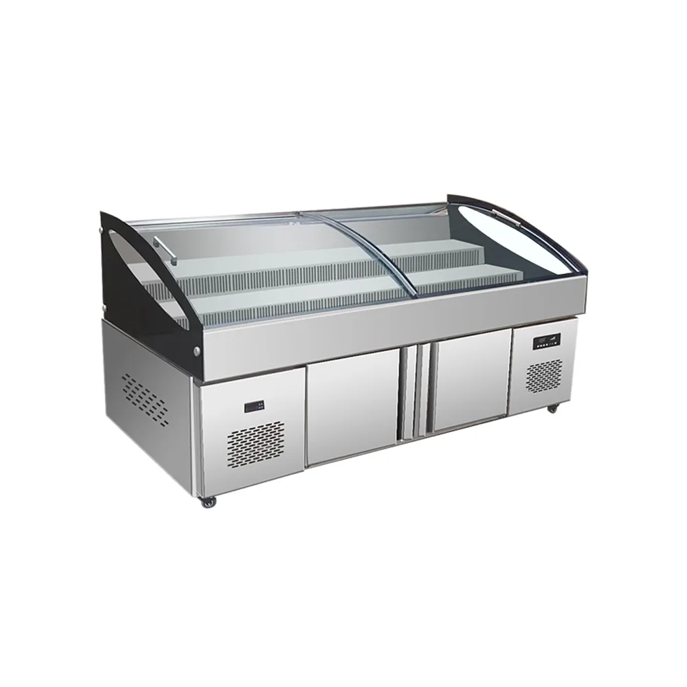 

Three tiered ice table refrigerated display cabinet, ordering cabinet, commercial restaurant refrigerated fresh-keeping cabinet