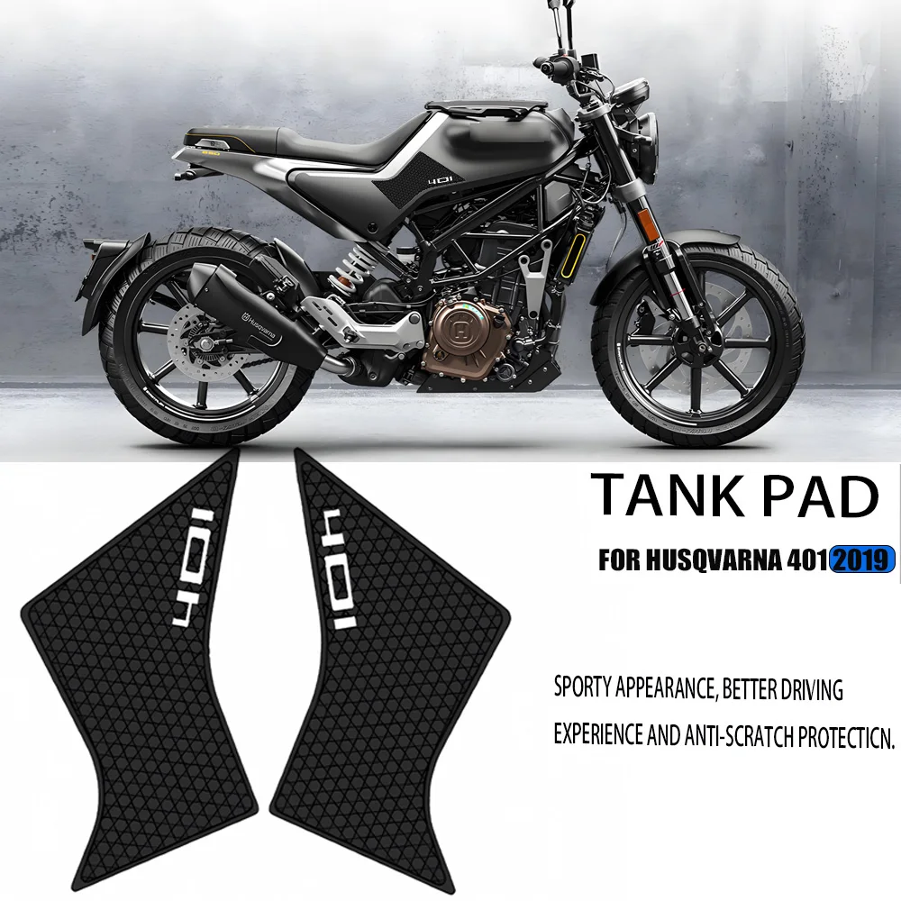 

For Husqvarna Svartpilen 401 2019- Motorcycle accessories Non-Slip Side Fuel Tank Stickers Pad Rubber Sticker